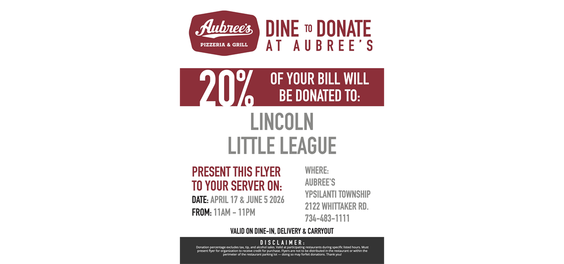 Dine to Donate Fundraiser